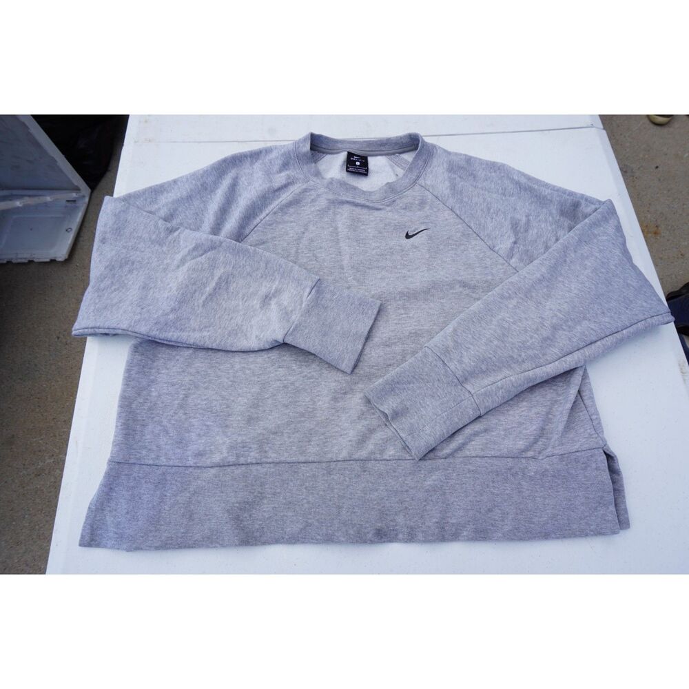 Nike Dry Fit Vented Women's activewear Sweat Shirt Gray